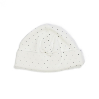 Bonnet bébé Pois - Blanc/Indigo